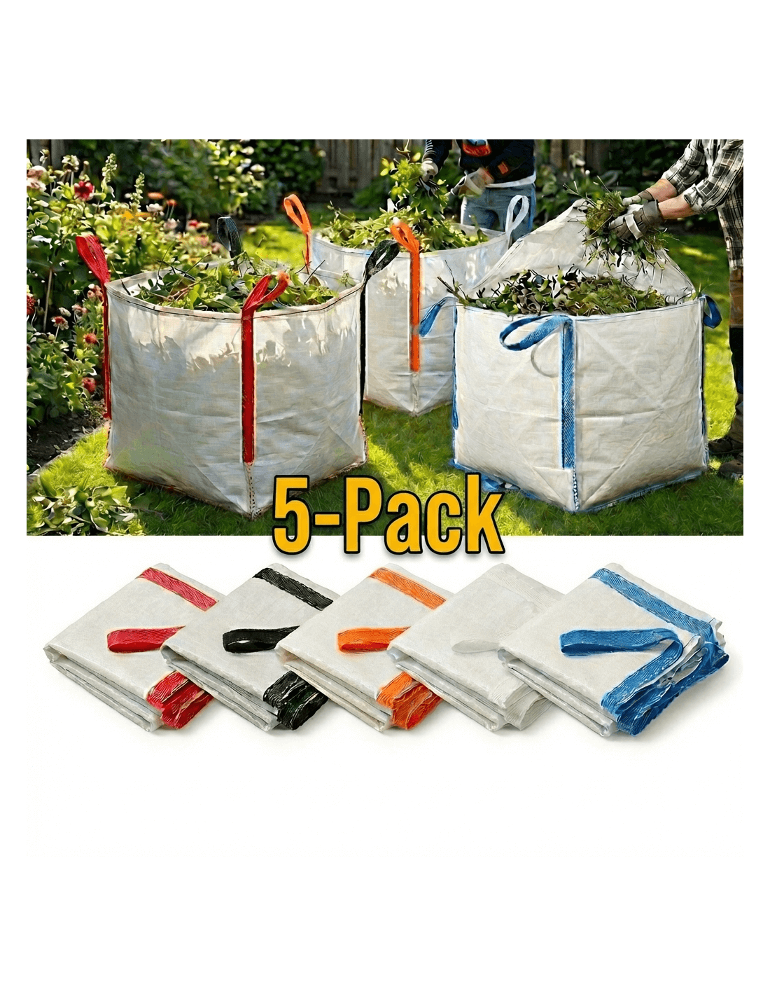 Closable 5x Closable Big Bag – 0.5m³ – Strong & Reusable
