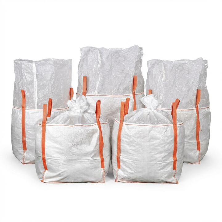 Big Bags 85×85×85 cm 1000kg – Pack of 5 | Skirt Top | Flat Bottom