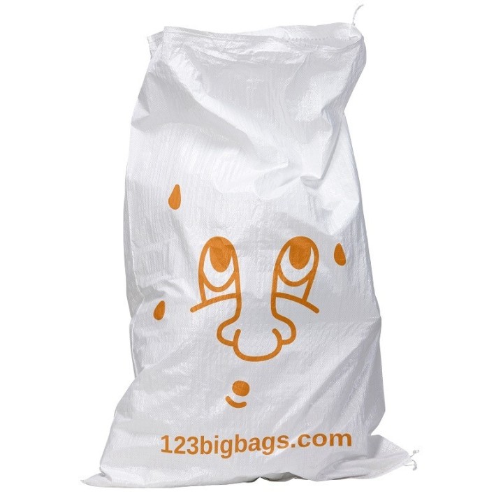 Rubble bag printed with a sweating emoji