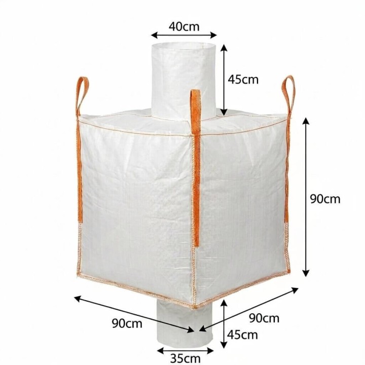 Big Bag mit Ein- und Auslaufschurr – 90x90x90cm