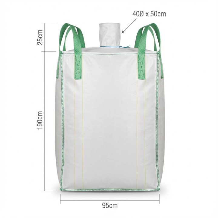 industriële circulair geweven big bag met vulslurf