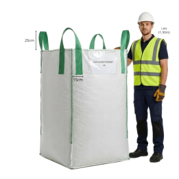 Big Bag (95x95x190cm) 1000 kg voor afval en recycling | 123BigBags