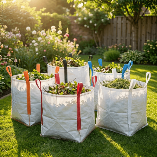 5x Verschließbarer Big Bag – 0,5m³ – Robust & Wiederverwendbar