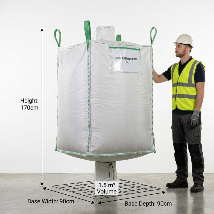 Big Bag mit Füll- & Auslaufstutzen (90x90x170cm) | 123BigBags
