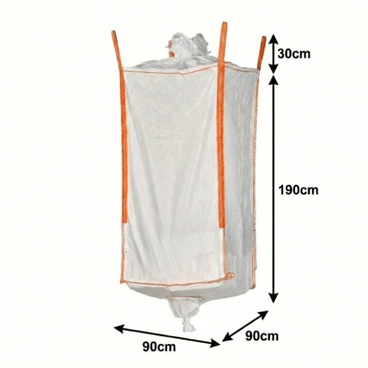 Discharge Spout & Top Skirt Jumbo Bag Dimensions
