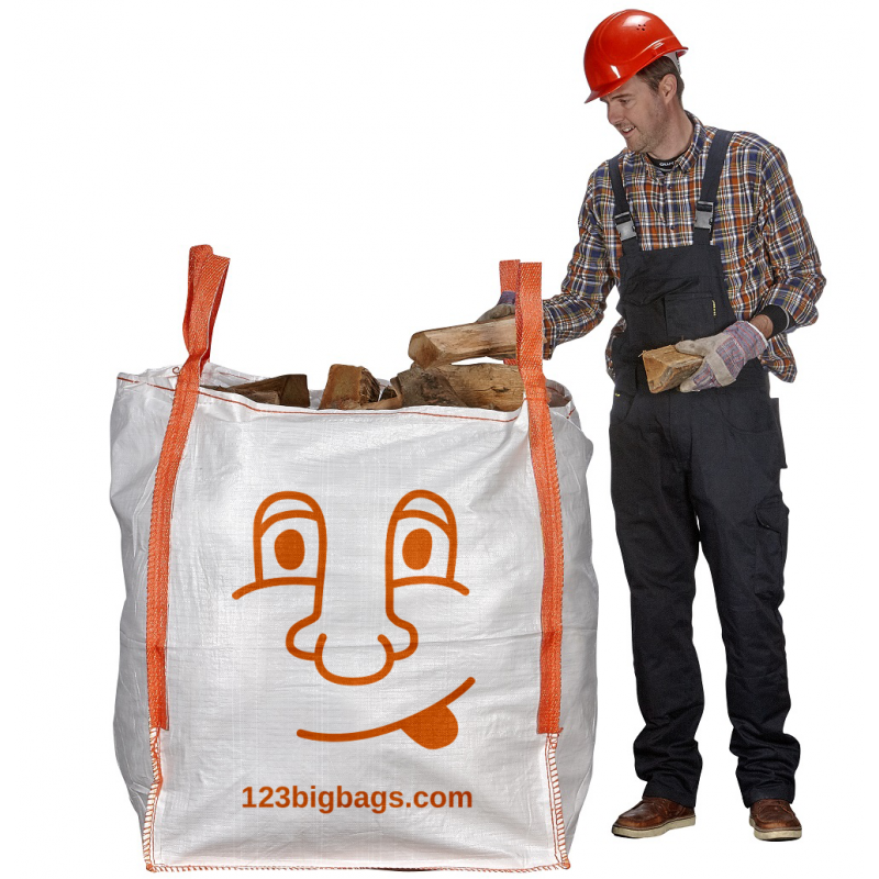 Extra large Log Bag with smiley (1000L - 90x90x110cm)