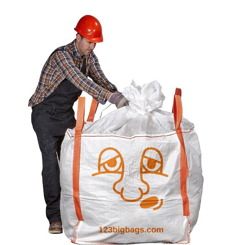 Big Bag con camisa de llenado y smiley - 1000kg (90x90x90cm)