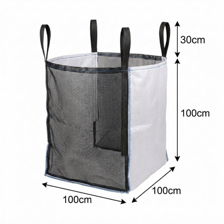 Mosquito Vented Log Bag 1m³ (100x100x100cm) – Firewood Drying Bag | 123BigBags