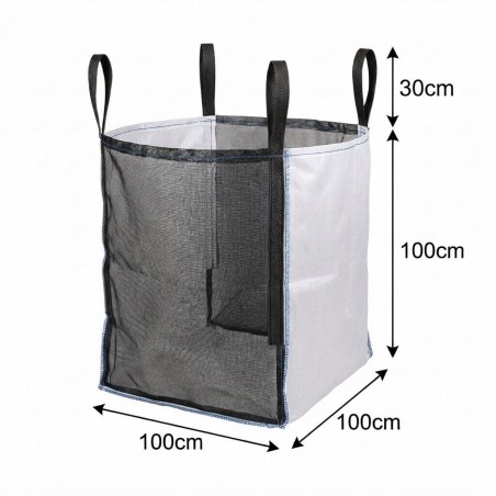 Mosquito Vented Log Bag 1m³ (100x100x100cm) – Firewood Drying Bag | 123BigBags
