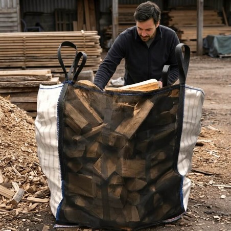 Mosquito Vented Log Bag 1m³ (100x100x100cm) – Firewood Drying Bag | 123BigBags