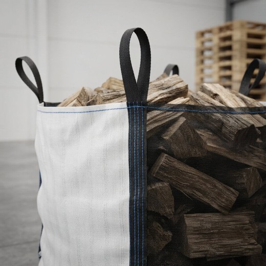 Mosquito Vented Log Bag 1m³ (100x100x100cm) – Firewood Drying Bag | 123BigBags