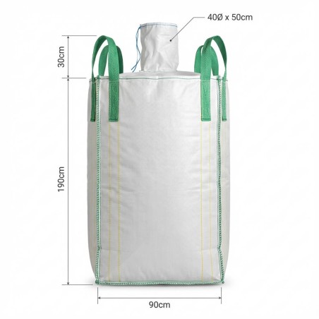 recycling waste big bag with spout 95x95x190