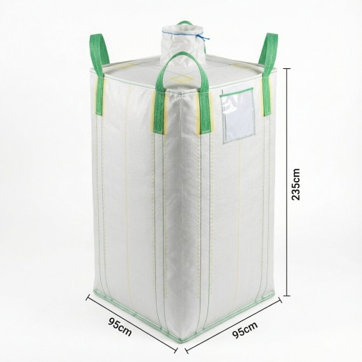 Big bag with document pocket for recycling