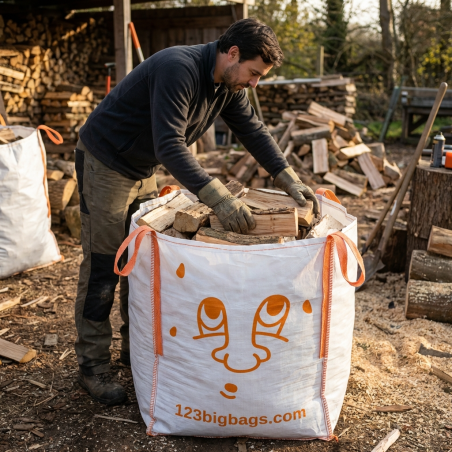 Log Bag with smiley