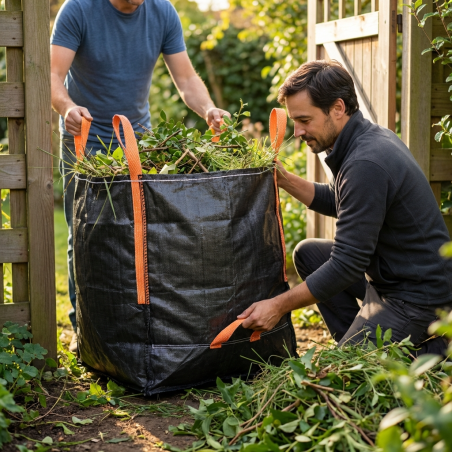 Trädgårdsavfallssäck 300L | Svart trädgårdsavfallssäck