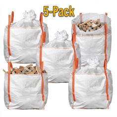Big Bags 85×85×85 cm 1000kg – Pack of 5 | Skirt Top | Flat Bottom