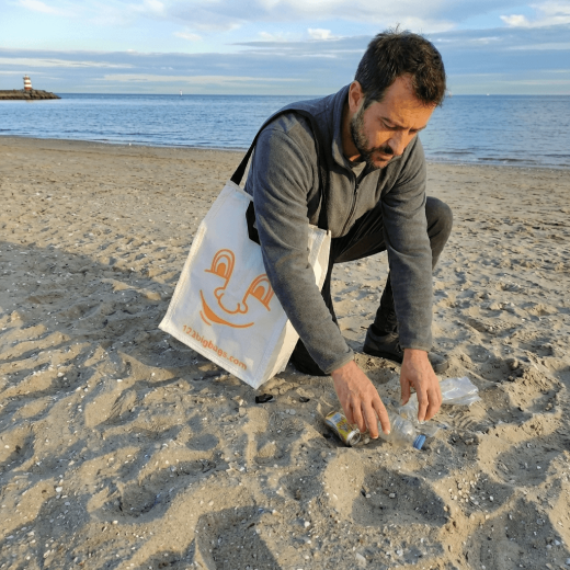 Beach clean-up bag