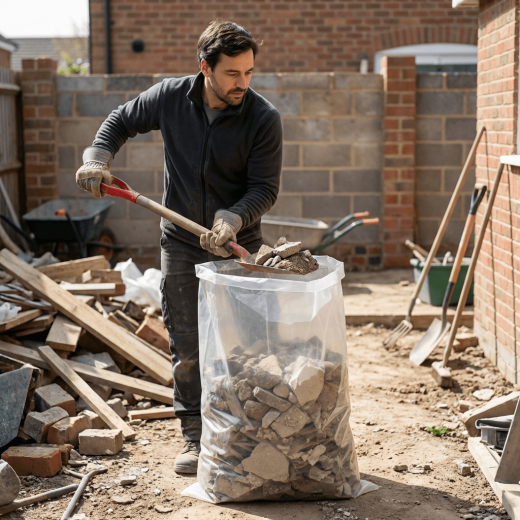 Large Clear Builder Rubble Bag