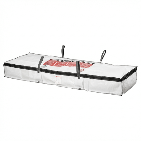 Asbestos bag zipper double liner