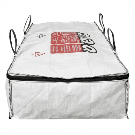 Asbestos bag zipper double liner