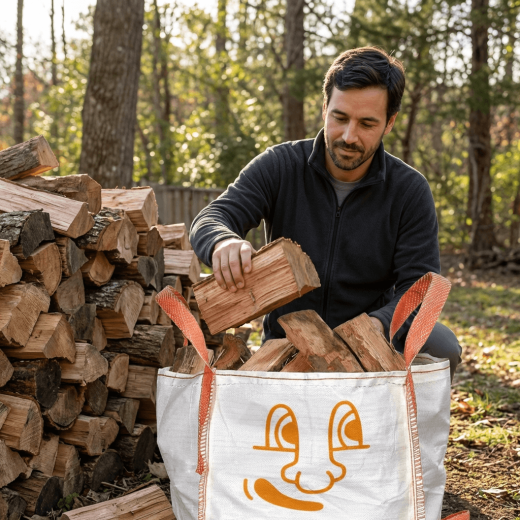 Mini Log Bag with smiley