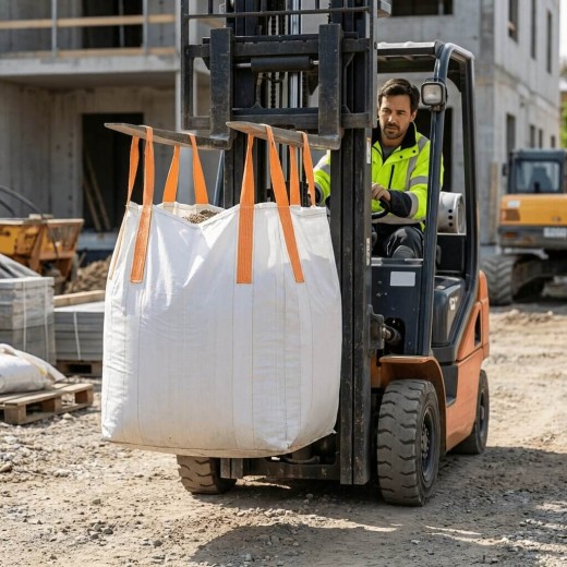 Forklift lifting Big Bag