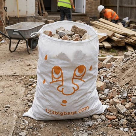 white rubble bag