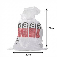 Woven polypropylene asbestos bag with inner pocket 2