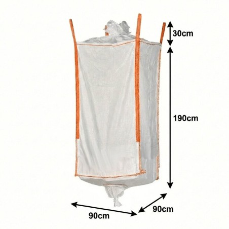 Discharge Spout & Top Skirt Jumbo Bag Dimensions