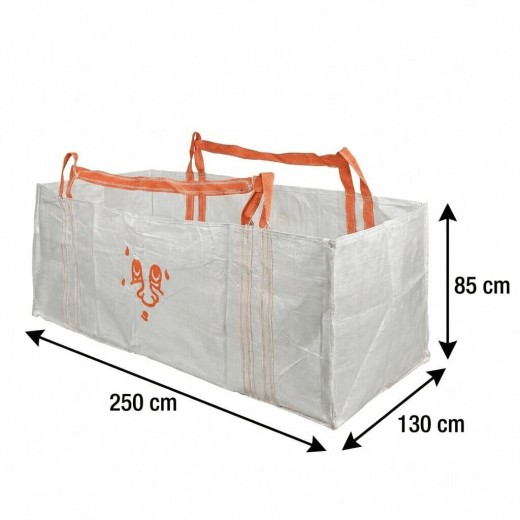 Skip bag with smiley Dimensions
