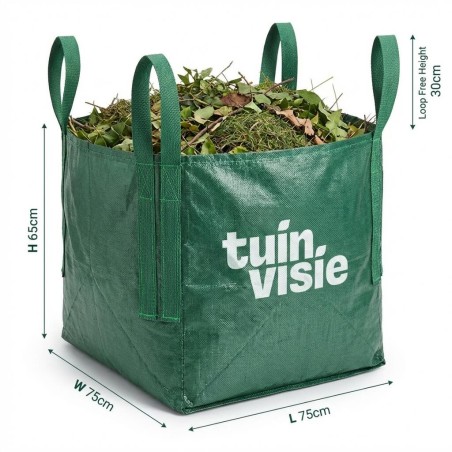 Trädgårdsavfallssäck 300L (75x75x65cm) – 750 kg | Hörnfästa Lyftöglor