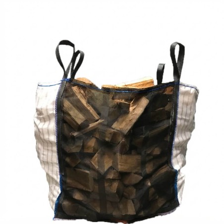 Ventilerad Big Bag med myggnät för ved 1m³ (100x100x100cm) – Torkningssäck för ved | 123BigBags