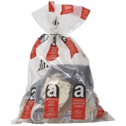 Closed and filled asbestos bag