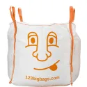Stor trädgårdssäck med smiley - 750L (90x90x90cm)
