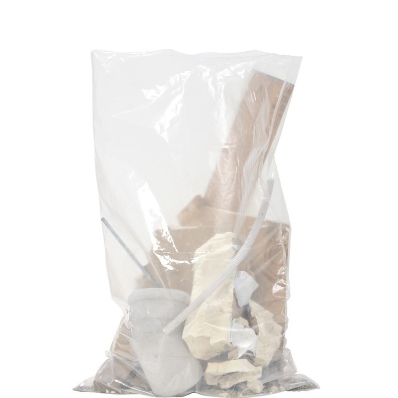 Ultra-strong transparent rubble sack filled with construction waste