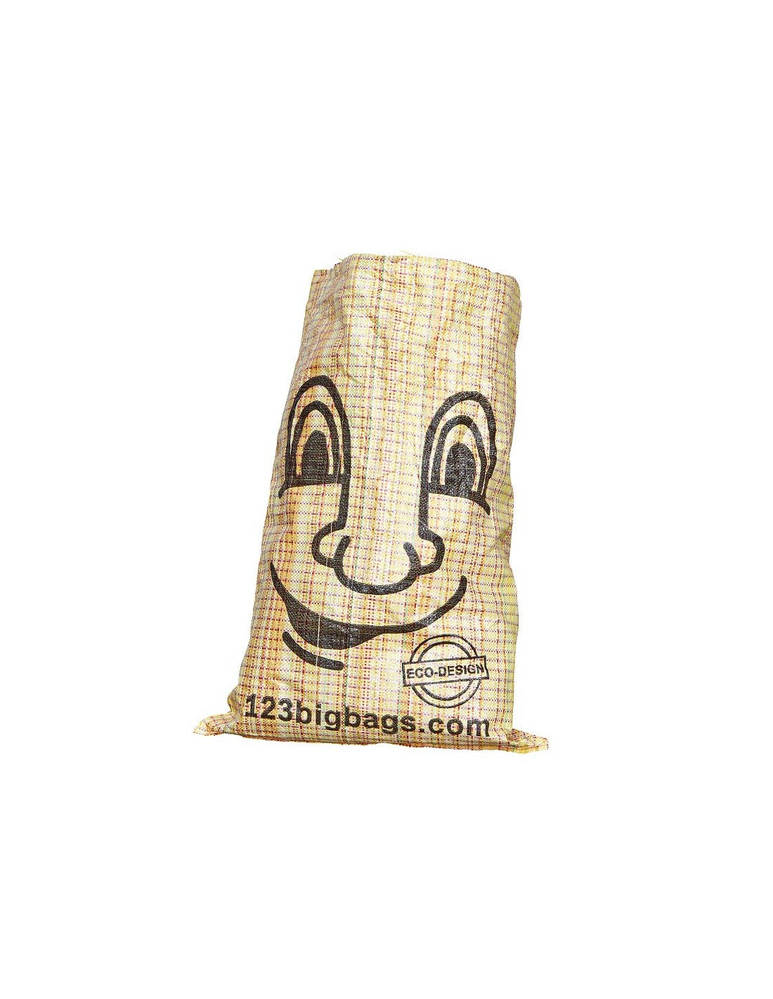 Eco Design vævet byggesæk med smiley - 25 kg (55x80 cm)