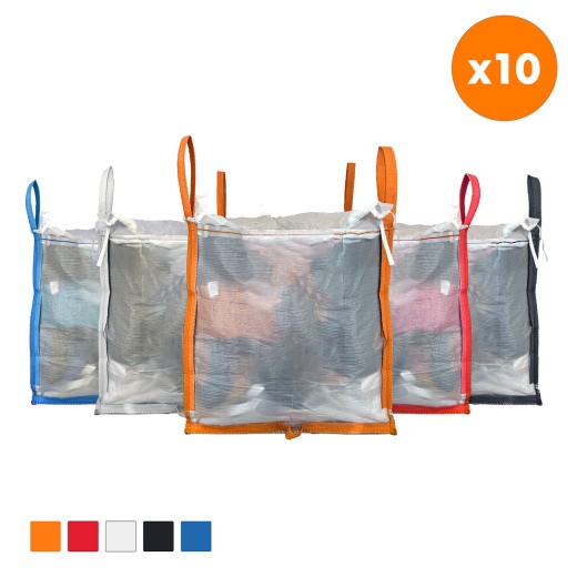 10 Pack Closable Tonne Bags 500L - Roofing & Site Use | 123BigBags