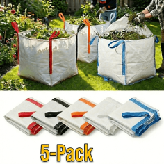 5 Pack Closable Garden Waste Bags 500L -  123BigBags