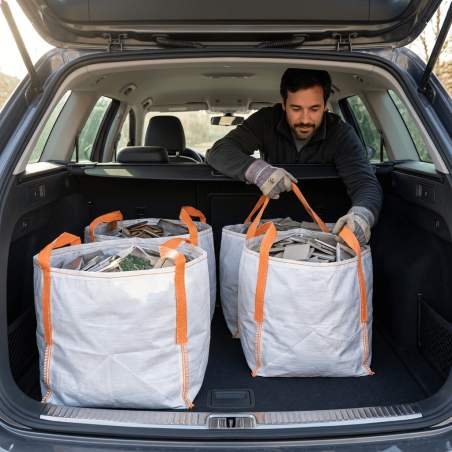 Mini Garden Waste Bag - car