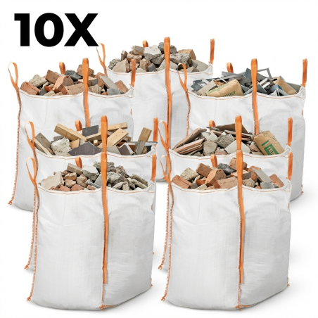 Bulk Bag 80x80x80 cm 1000 kg – Pack of 10 | 123BigBags