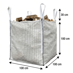 Fully ventilated log bag with tipping loops 2
