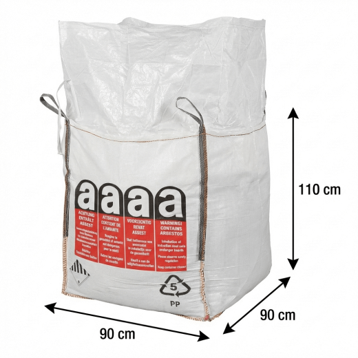 Asbestos Bulk Bag Double liner Dimensions