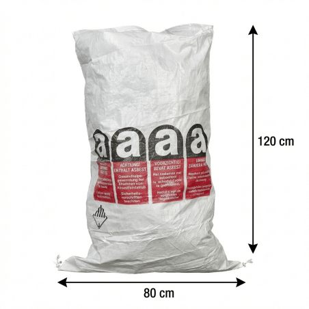 Asbestos Sack 2 Inliners  Dimensions