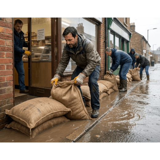 Filled Hessian Sandbag