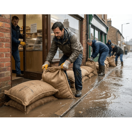 Filled Hessian Sandbag